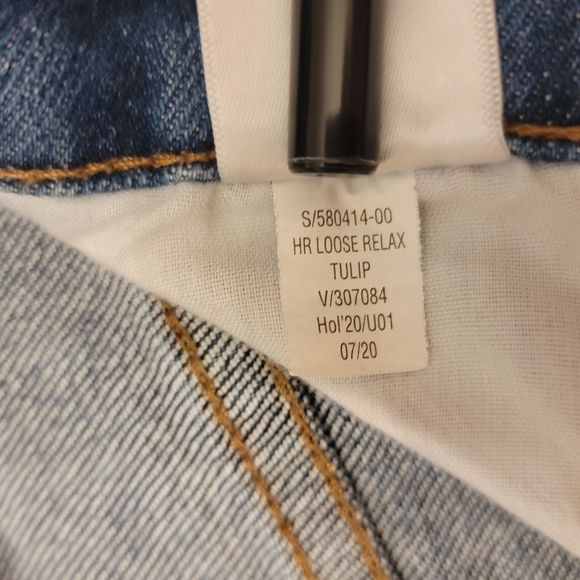 Old Navy Sky-Hi Straight Extra High Rise Relaxed Fit 32x27 Womens Size 8 - Picture 7 of 13